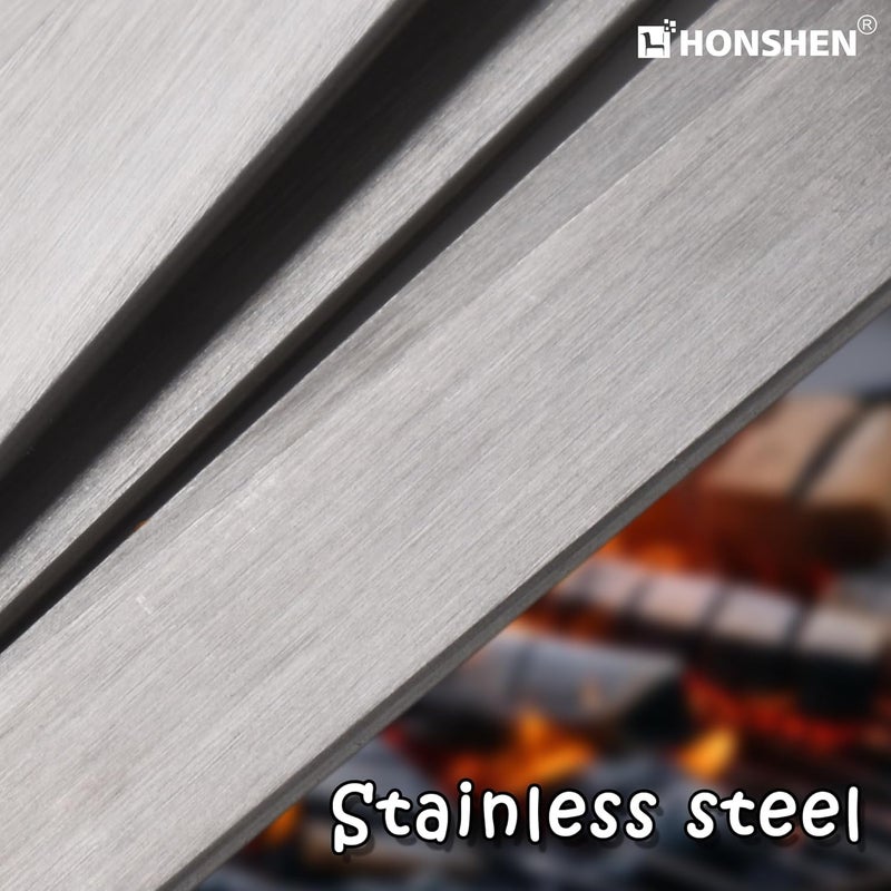 HONSHEN 17-Inch 24 Pack Long Flat BBQ Skewers, 3/8 Inch Stainless Steel Wide Blade with hardwood Handle barbecue skewers for Grilling Meat,Chicken,Shrimp,Vegetables (17Inch Flat BBQ Skewers 24p) - Image 5